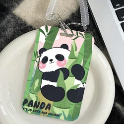 Cartoon Panda Badge Child Bus Card Cover Case Card Holder Bags Business Credit Card Holders Bank ID Holders Keychain