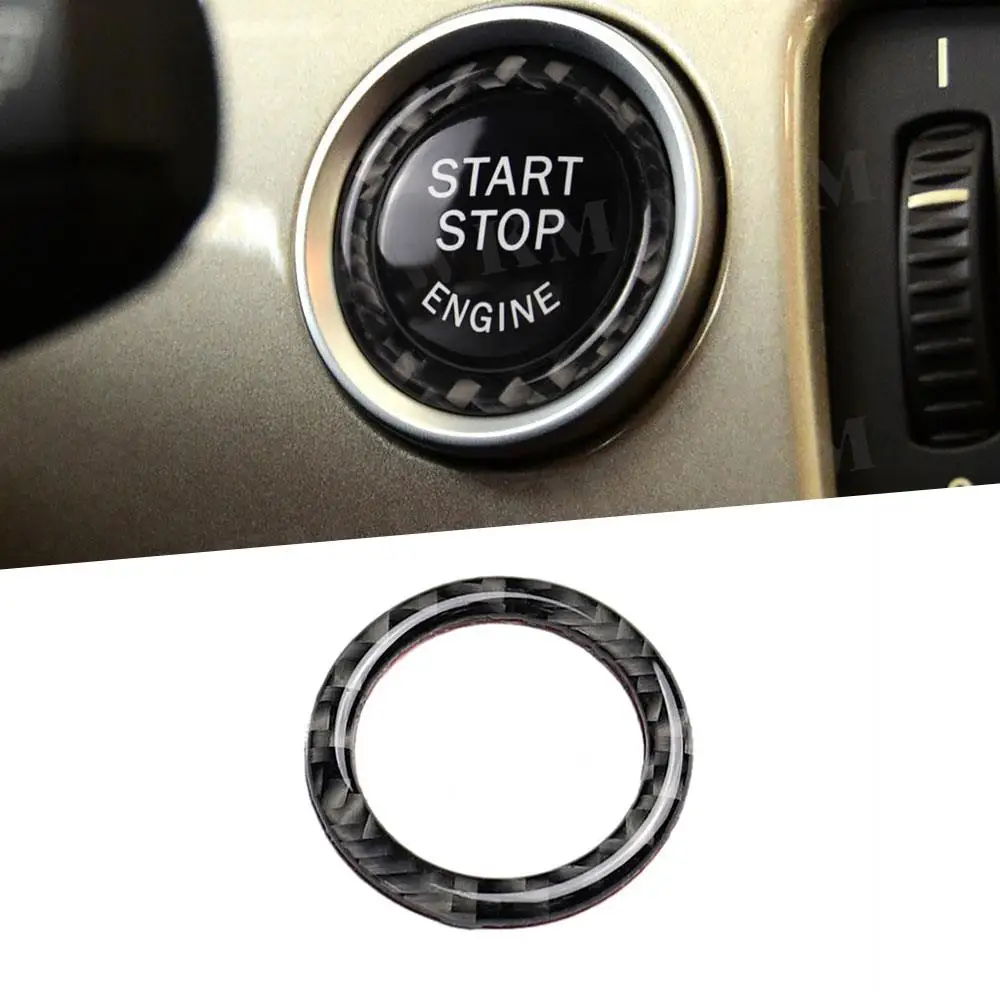 

For BMW 3 Series E90 E92 E93 E89 Z4 2009-2012 Carbon Fiber Car Engine Start Stop Button Ring Trim Frame Car Accessories