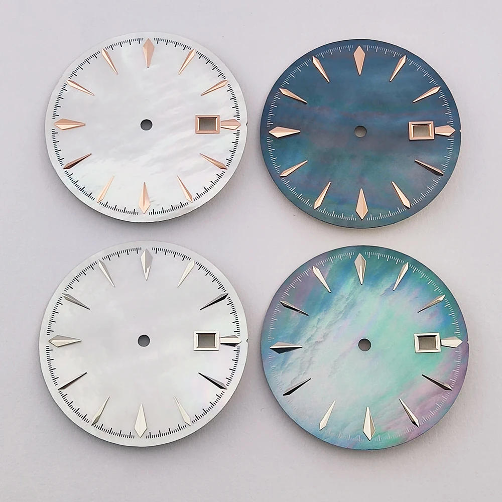 35mm Watch Dial nh35 Cocktail Dial Shell Pearl Watch Face Customised Logo Suitable For NH35 Movement Watch Accessories