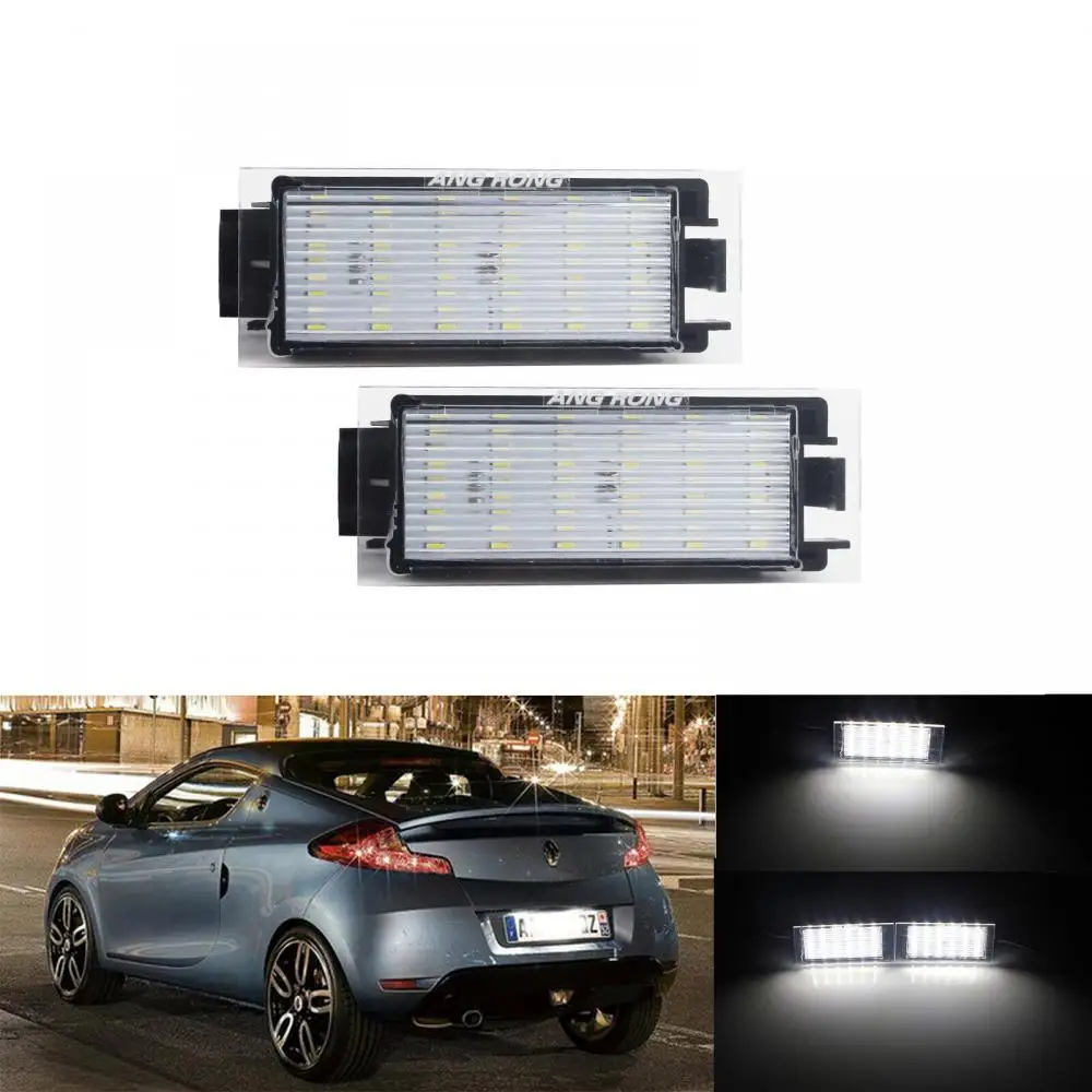 2x For Renault Clio Laguna Megane Twingo LED License Number Plate Interior Light