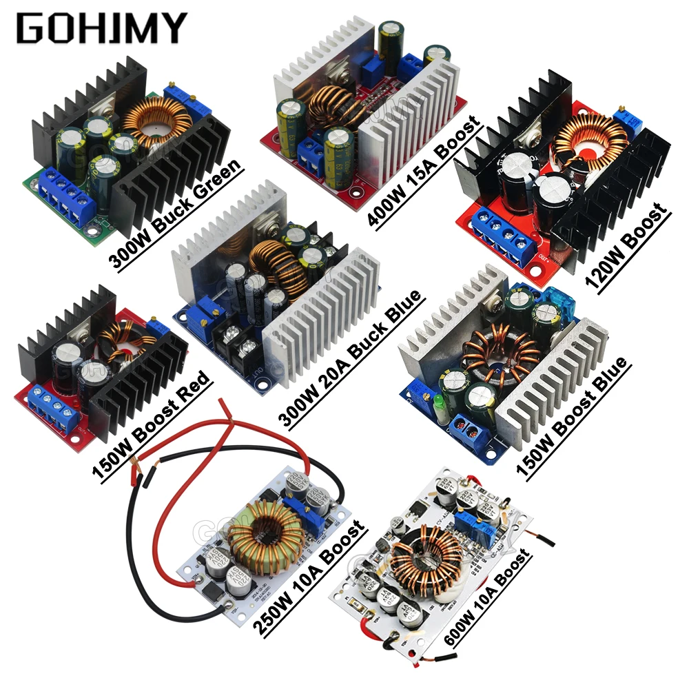 DC-DC 120ワット/150ワット/250ワット/9A 300ワット/300ワット20A/400ワット15A/600ワット10A昇圧コンバータ降圧