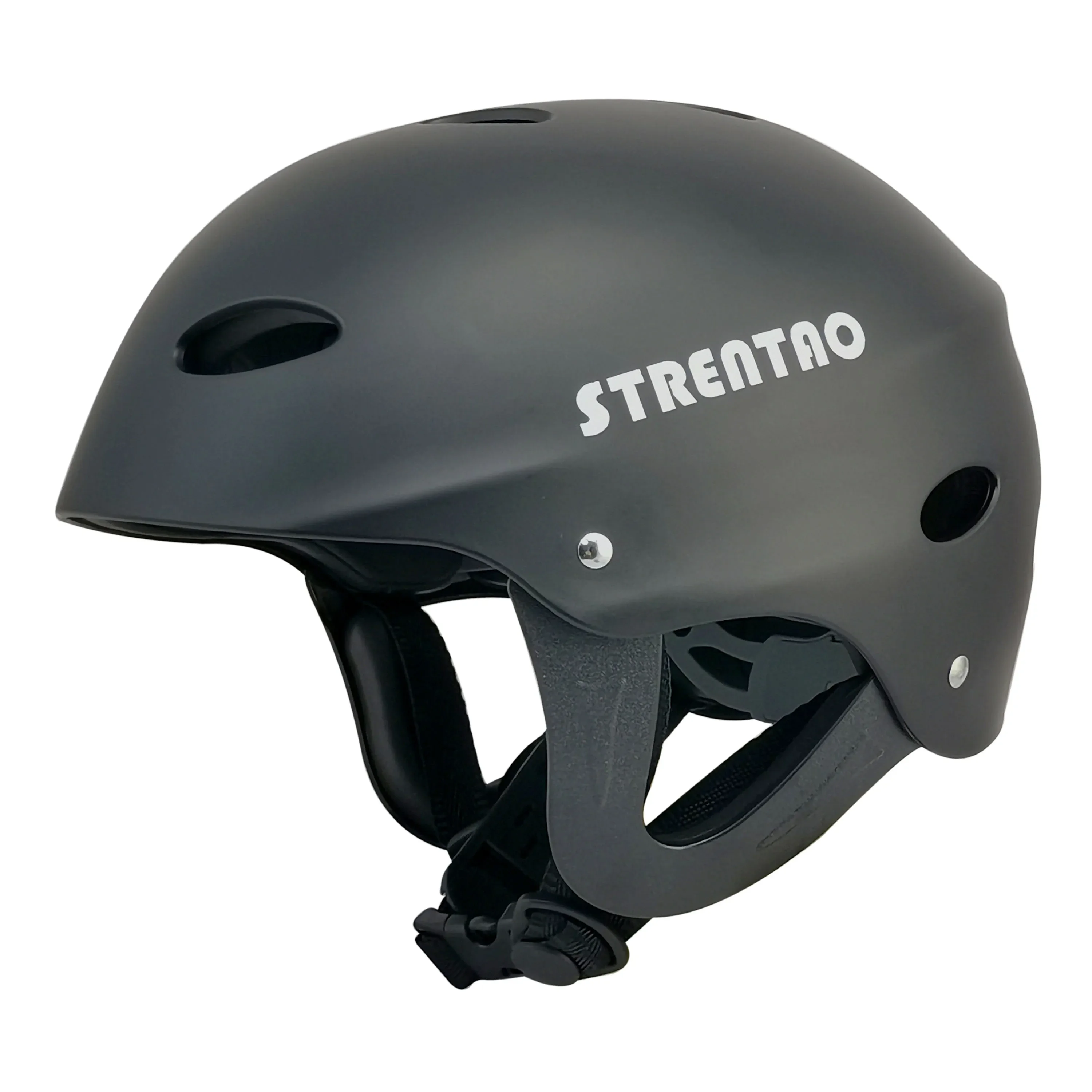 

Black Top of the line water sports helmets and floating rowing helmets