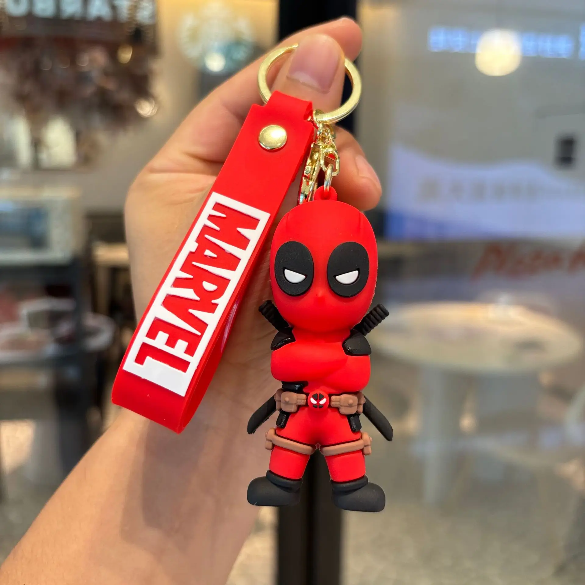 Marvel Deadpool & Wolverine Silcone Bag Pendant Keychains for Men Women Fans Keys Holder Keyring Ornament Gifts for Friends