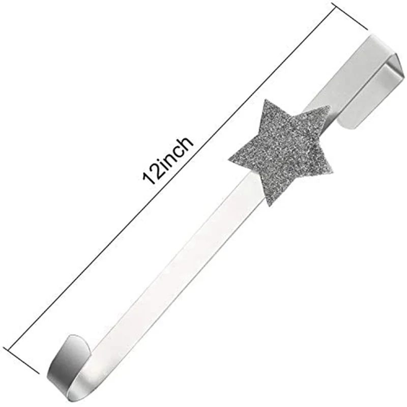 3 قطعة إكليل عيد الميلاد الشماعات كما هو موضح 12 بوصة الكرتون فوق الباب السنانير الشتاء الثلج سانتا ستار الشماعات الباب الأمامي-N37R #6