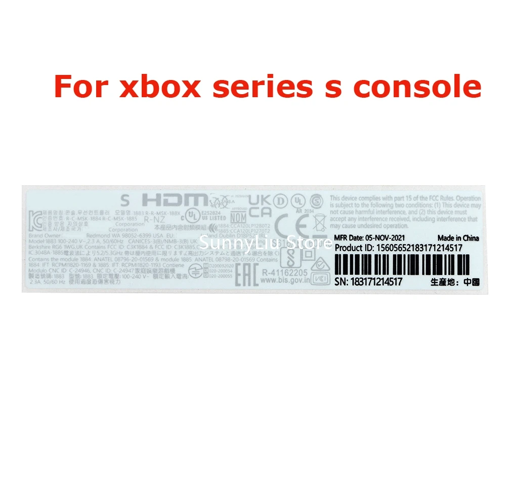 10pcs Console Sticker Lable Seals For xbox series s console housing sticker label for xbox series s console