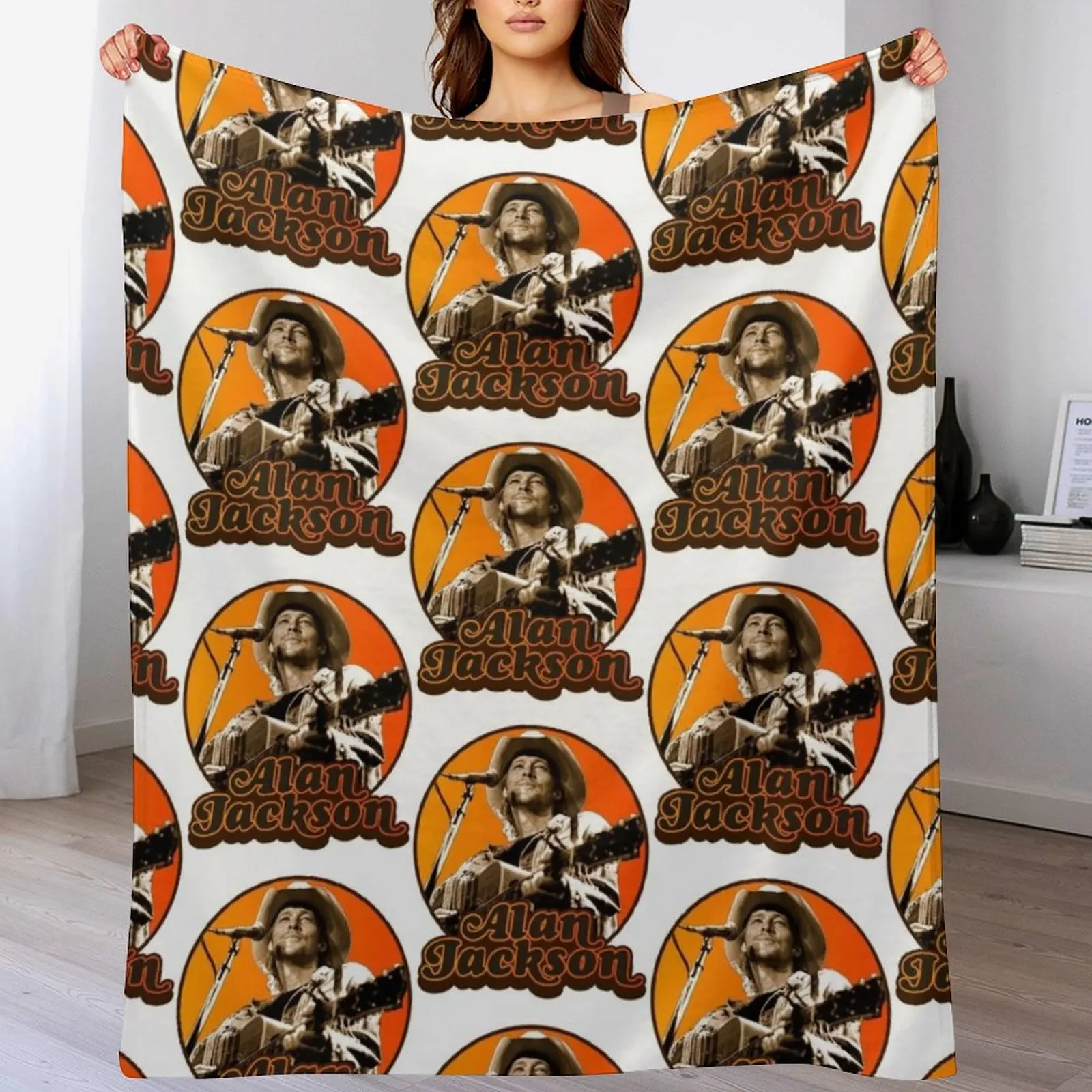 Плед в стиле ретро "Алан Джексон"