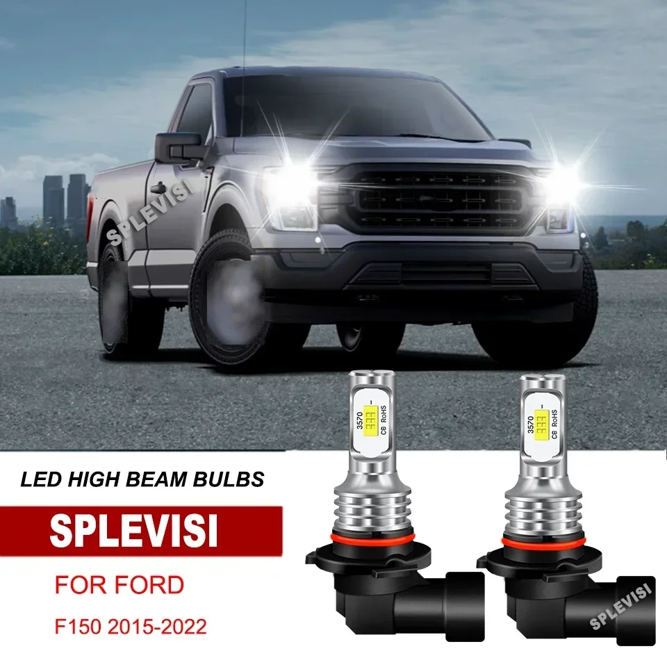 

2x 9005/HB3 LED Headlight Bulbs High Beam IP67 White Replacement For Ford F150 2015-2022 2016 2017 2018 2019 2020 2021 2022