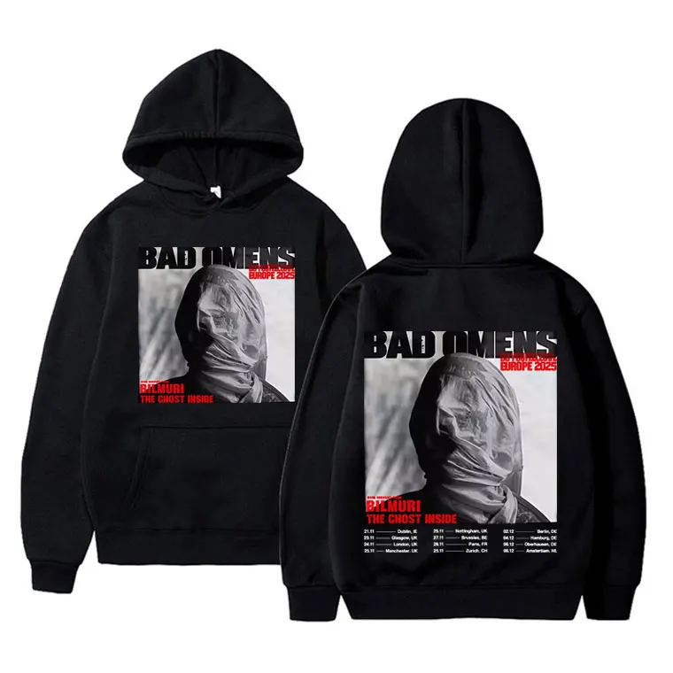 

Rock Band Bad Omens Do You Feel Love Europe Tour Hoodie Men Women Fleece Cotton Casual Oversized Sweatshirt Vintage Streetwear