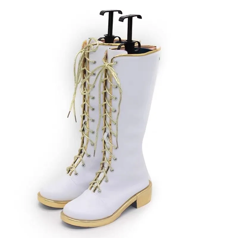 Chaussures de Cosplay Anime Rumi pour femmes, bottes en cuir PU