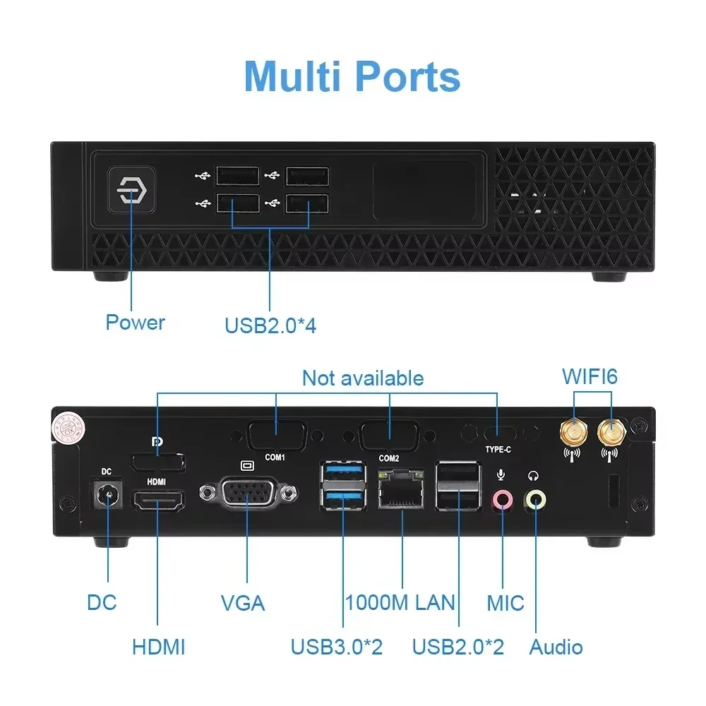SZBOX Mini PC S57 AMD Ryzen 7 5700U Windows 11 Pro DDR4 3200Mhz يدعم القنوات المزدوجة NVME SSD WiFi 6 كمبيوتر الجيب المكتبي