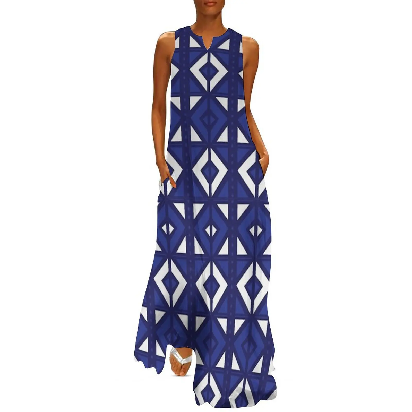 

African Fabric Tribal loincloth bogolan Long Dress Dress woman women's fashion dresses luxury dresses