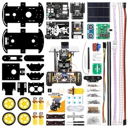 Tkojabuny Kit di automazione ESP32 per kit robot Arduino Robot elettronico di consumo con ricarica solare con intelligenza artificiale