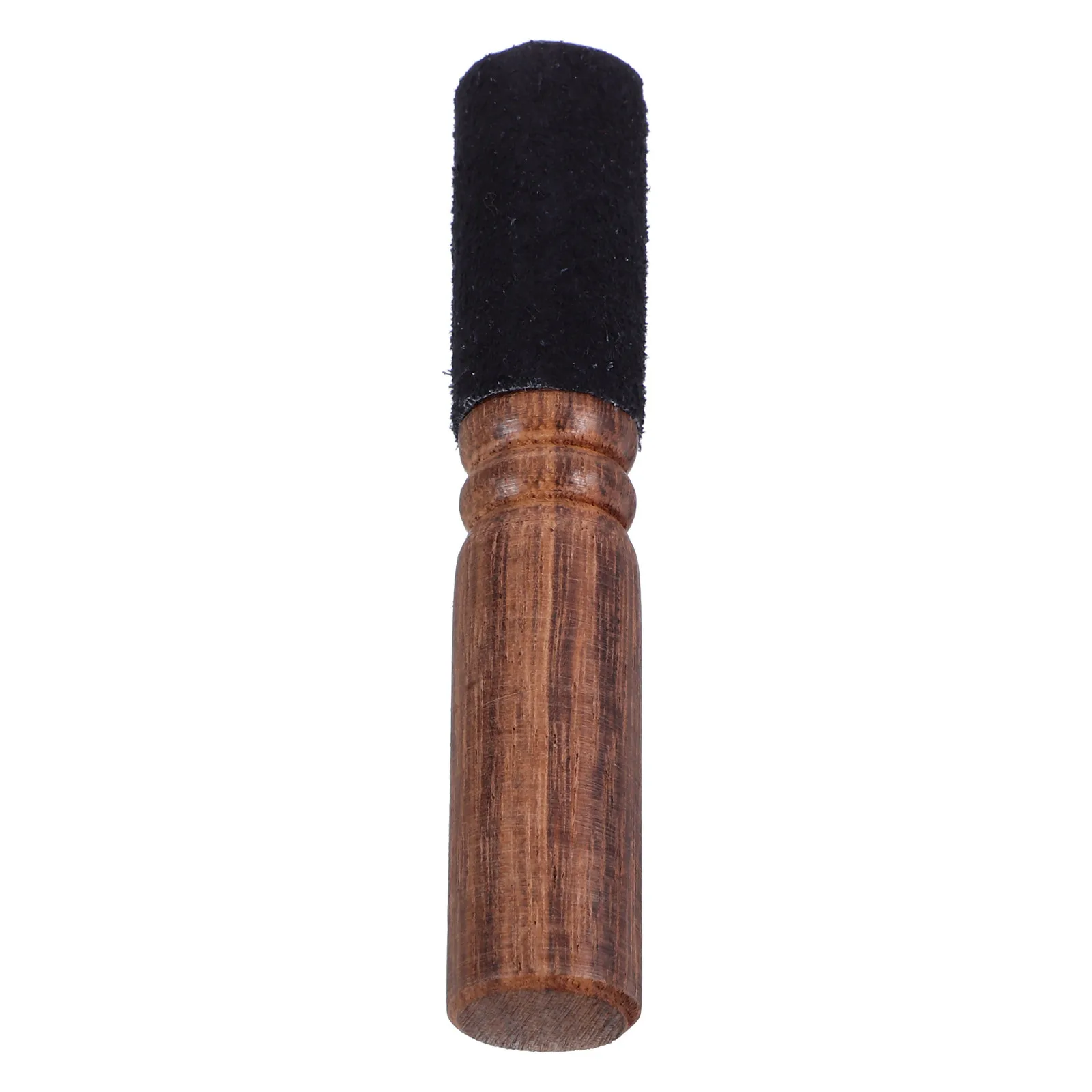 

-Wrapped Peach Wood Singing Bowl Mallet For Tibetan Yoga Meditation Striker Suede Hammer Gong Percussion Accessory