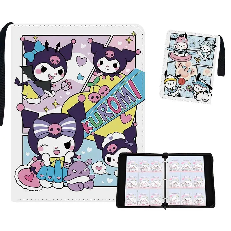 400/900 個サンリオカードアルバムブックフォルダー 4/9 カードスロットコレクションジッパーダブルポケットジッパーカードバインダーホルダーおもちゃギフト