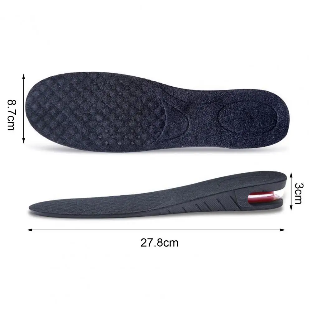 Shoe Insert Elastic Removable Abrasion Resistant Shock Absorbing Height Increase Insole Heel Insert Make You Taller
