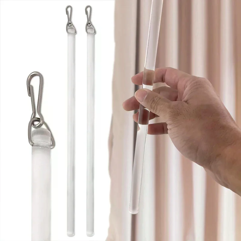 /PFU/Curtain Pull Wand 17Inch Clear Set For Drapery Opening And Closing Rod Curtain Accessories Set 2Pieces