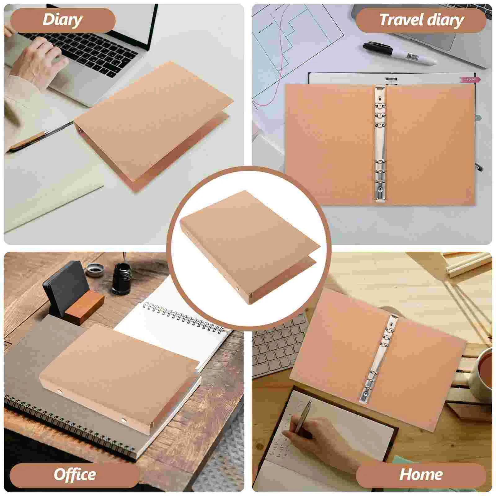 Mini Binder Loose-leaf Book Cover The Notebook Binders Information Booklet Tabs Hard Hand Account A5