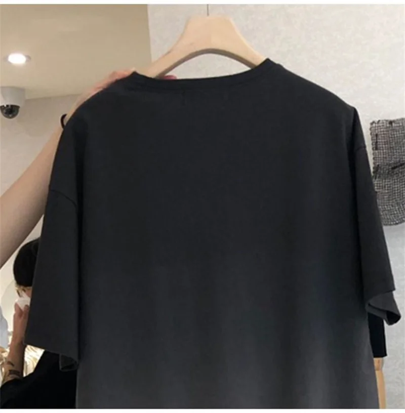 Nouvelles robes pour femmes gros MM Extra Large taille 300 kg dégradé robe longue femmes été ample décontracté genou longueur T-shirt jupe longue