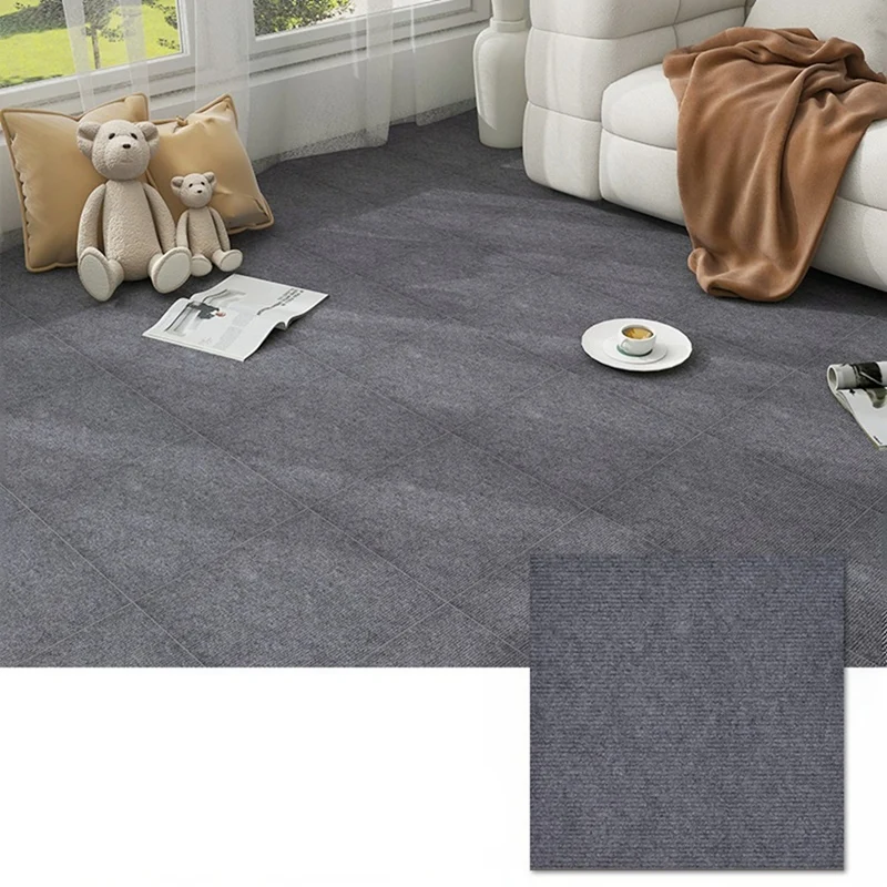 Promotion! Self-Adhesive Carpet Tiles 30X30cm - Easy Install Floor Mats For Home, Office, Hallway, Study & Bedroom, DIY Decor