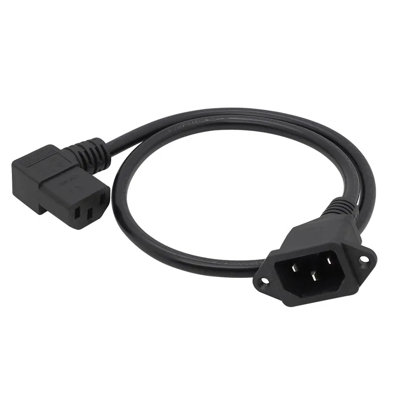 Product lines to word male, the female power conversion server IEC320 C14 With a fixed hole C13 curved tail extension cord