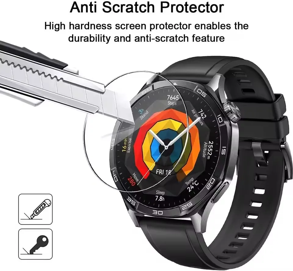 

3Pcs Screen Protector Film For Huawei Watch GT5 Pro 46mm, Anti-Scratch Tempered Glass For Huawei Watch GT5 Pro 46mm Accessories