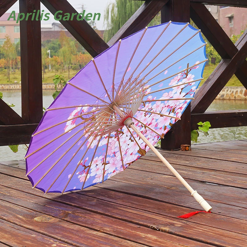 

82cm Japan Umbrella Parasol Scenic Oiled Paper Umbrella Women Pink Chinese Silk Umbrella Classical China Paraguas Mujer Bamboo