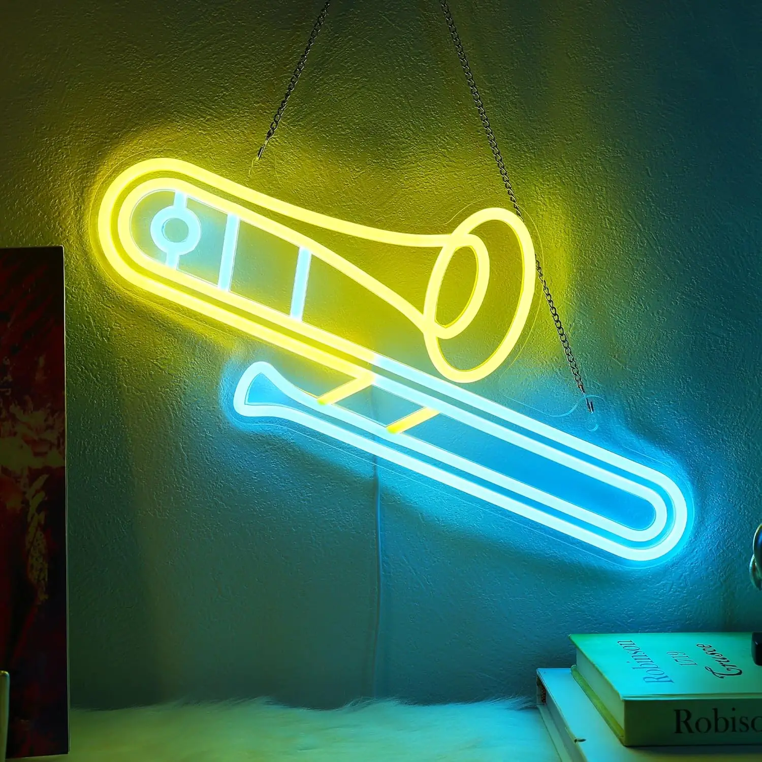 Speaker Neon Sign for Wall Decor LED Wall Light Dimmable Night Light for Camping Corner Garage Kids Room Game Room Birthday Gift