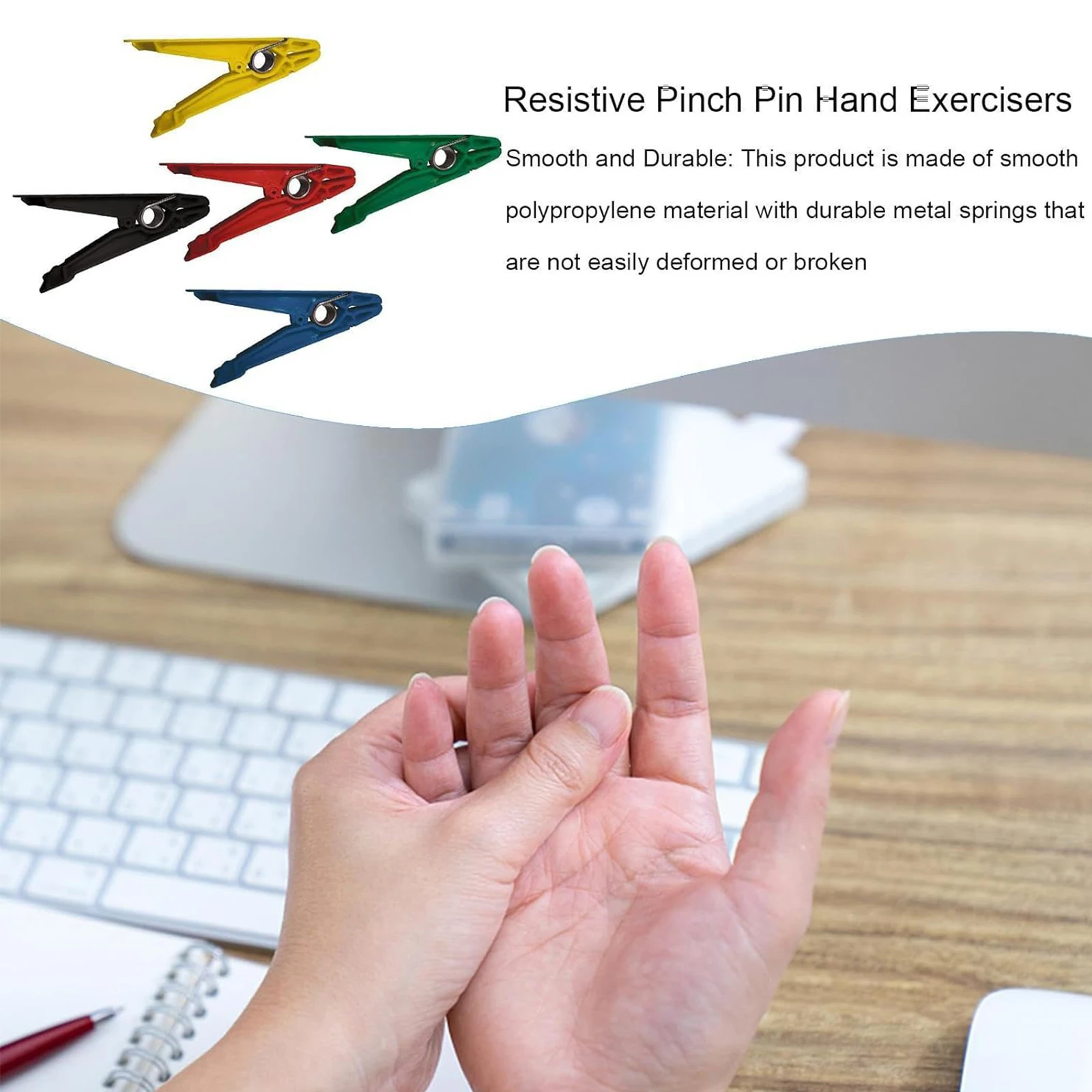 5Pcs Finger Thumb Exerciser Finger Strengthener Pinch Clips Grip Strength Trainer for Conditioning Grip Strength Trainer