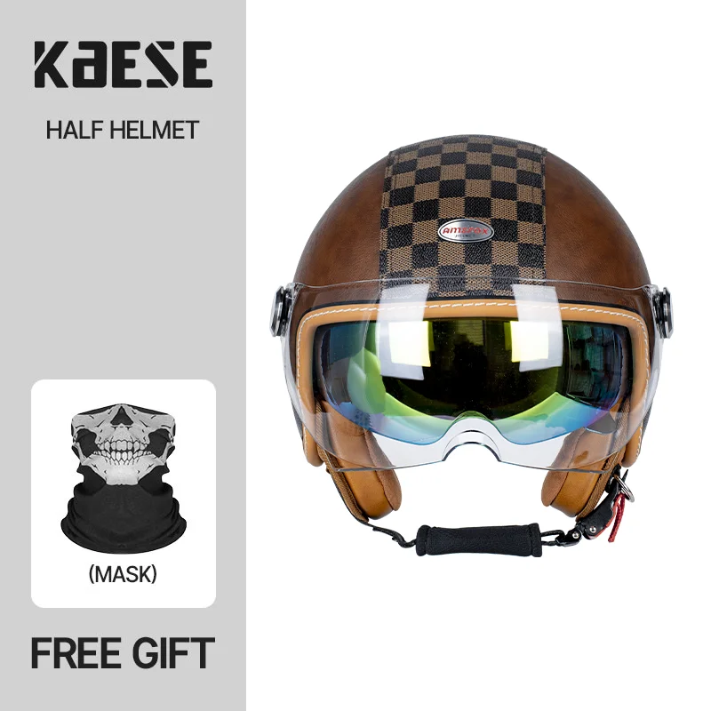 

KEASE Flagship Shop 3/4 Open Face Motorcycle Helmet with High-Strength ABS Material Tough and Durable Great for Cycling