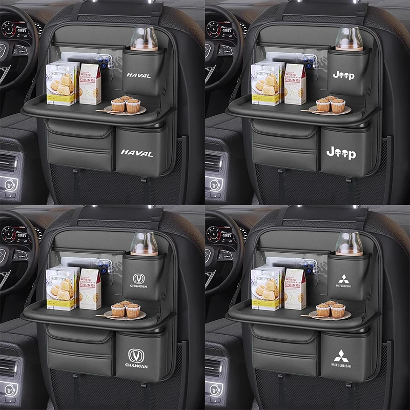 New Customizable Car Seat Back Storage Hanging Bag Universal Car Seat Back Storage Back Rear Folding Small Table Board