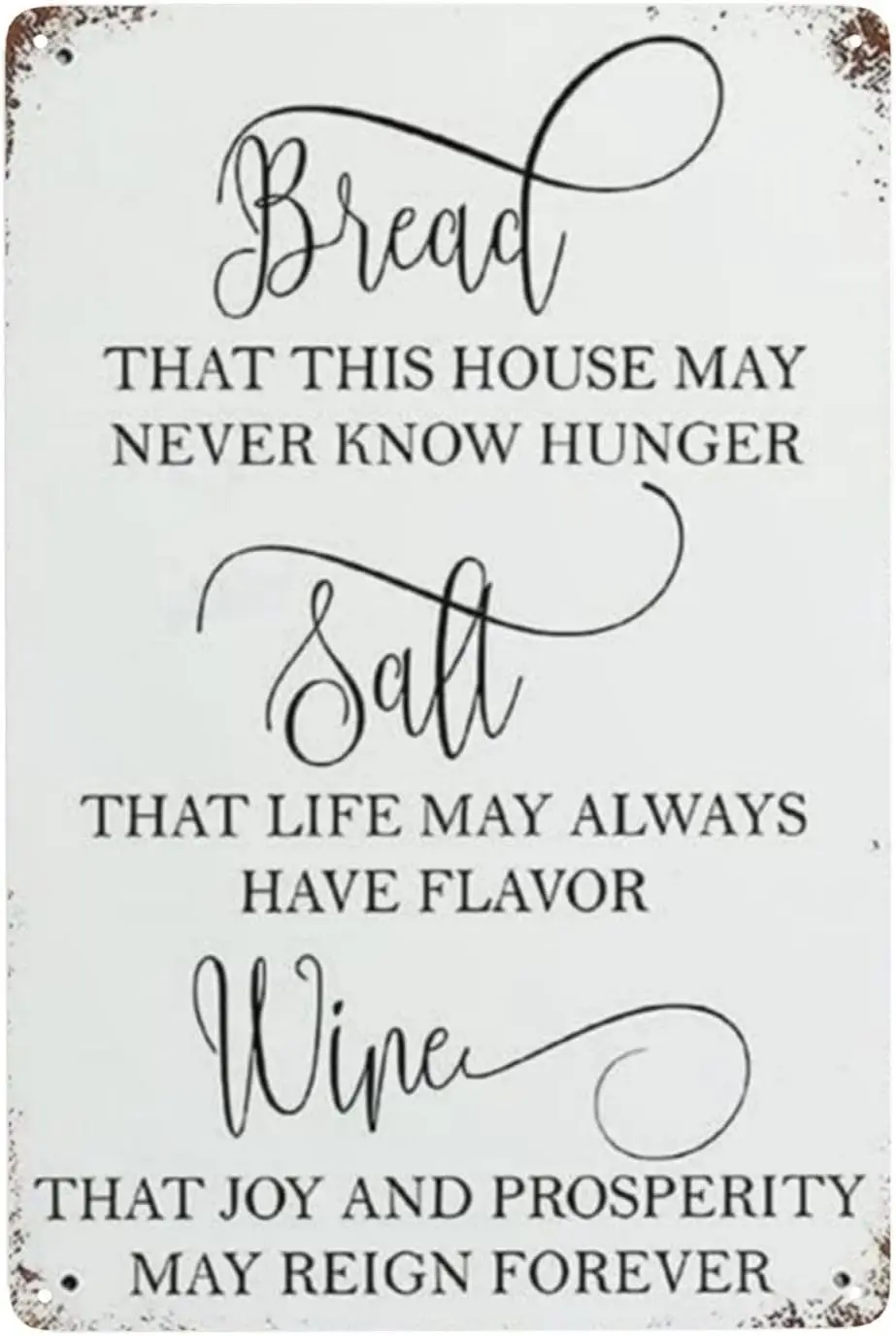 Bread Salt Wine Metal Tin Sign Its A Wonderful Life Wall Hanging Sign Vintage Metal Sign Rustic Farmhouse Signs For Home Ba sign