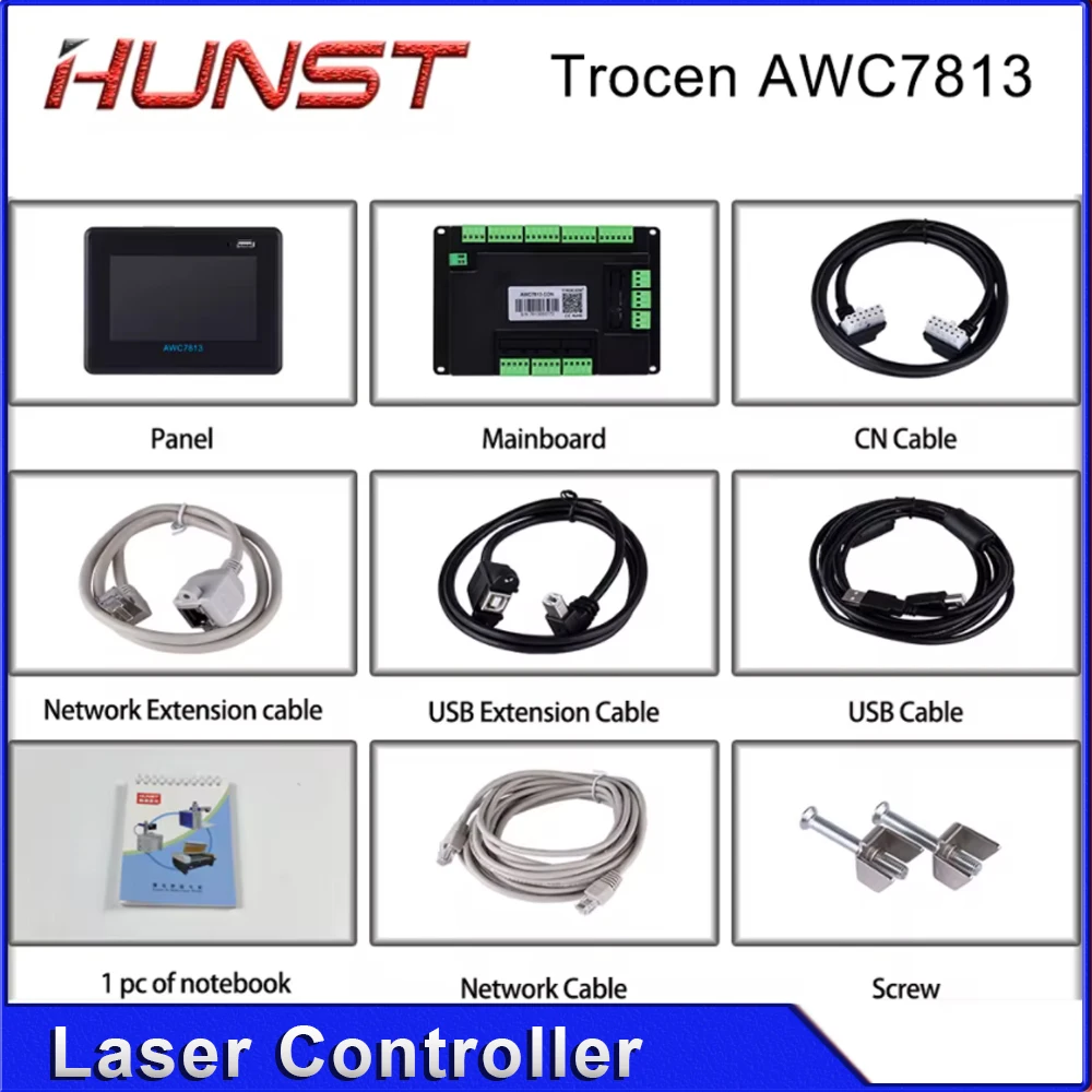 HUNST Trocen AWC7813 Co2 Laser Controller DSP Control System DIY Laser Control Replace AWC608 AWC708 6442G 6445G