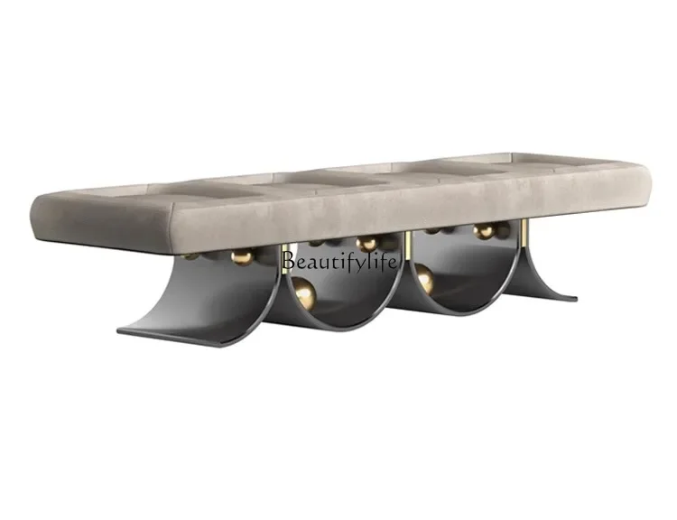 

ls 04Stainless steel creative shoe changing stool household bedroom bedside clothing store bench