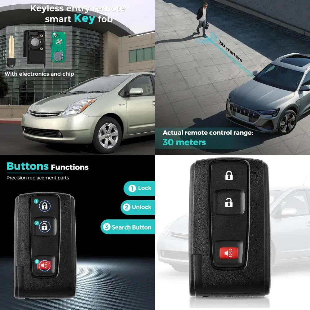 

Брелок для Toyota Prius 2004 2005 2006 2007 2008 2009, сменный дистанционный брелок с бесключевым доступом для серебряного логотипа, номер по каталогу: 2584