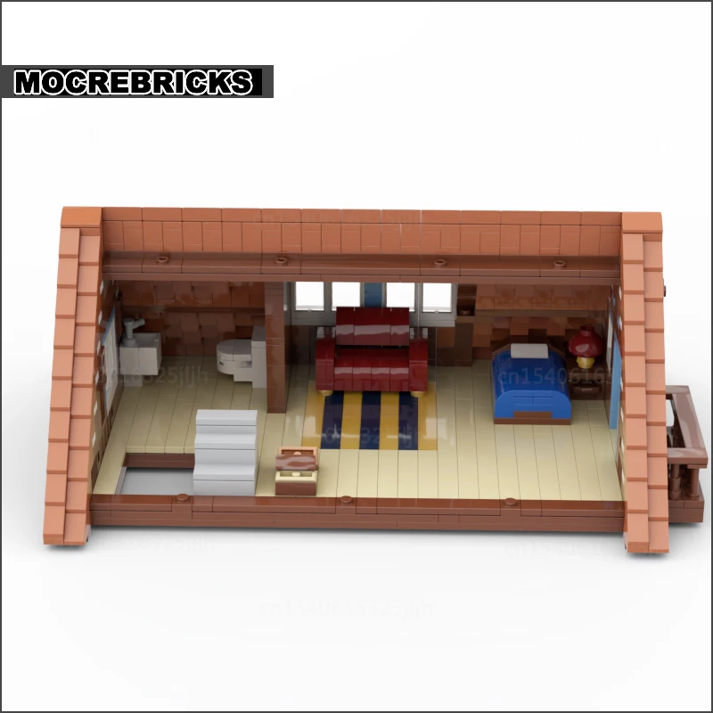 Famoso filme castelo módulo moc blocos de construção cabine aconchegante diorama modelo streetcape arquitetura tecnologia tijolos coleção brinquedo