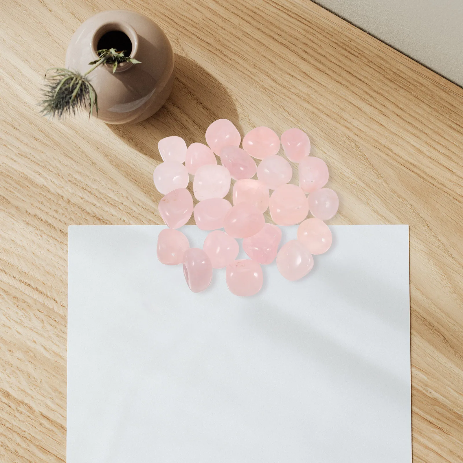 

300G 2-3Cm Natural Rose Quartz Healing Gemstones Polished Tumbling Stones for Beta Tank Decor Crystal Palm Projects