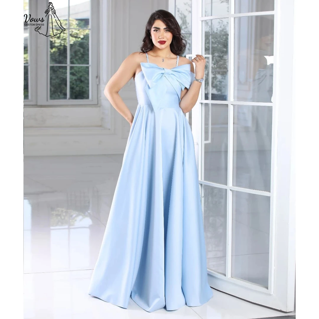 فساتين سهرة نسائية فاخرة من Vows للمناسبات مصنوعة حسب الطلب ربطة القوس فيونكة ثوب حفلة كلمة فستاين سهرة/فساتين الحفلات الساتان فستان حفلة موسيقية فاخر 2025