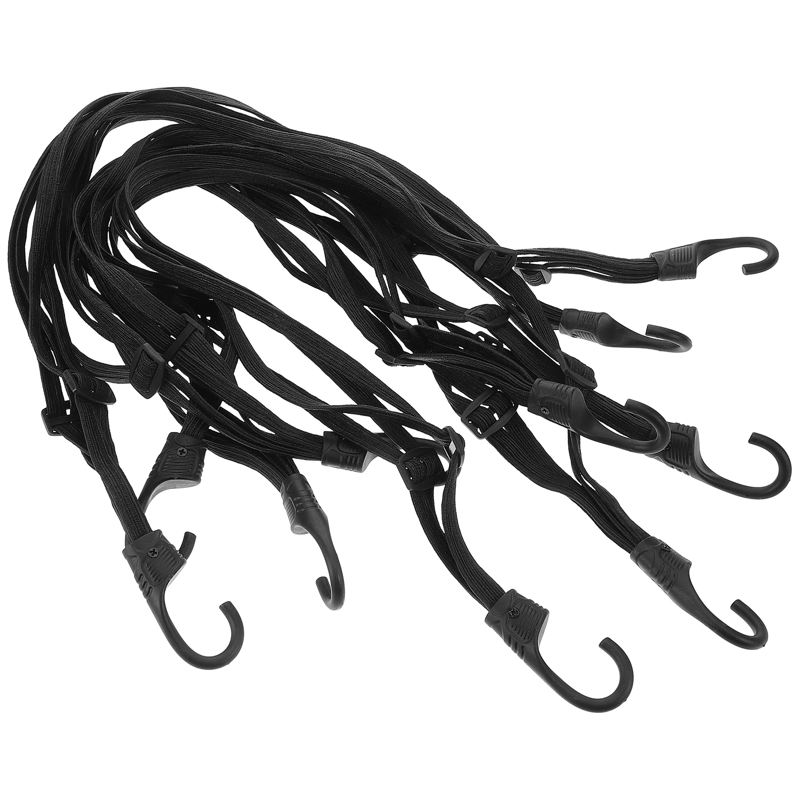 

5pcs Elastic Ropes Bungee Straps for Bike Motorcycle Luggage Helmets Anti Loss Strong Durable Cycling Accessories Plastic Hooks