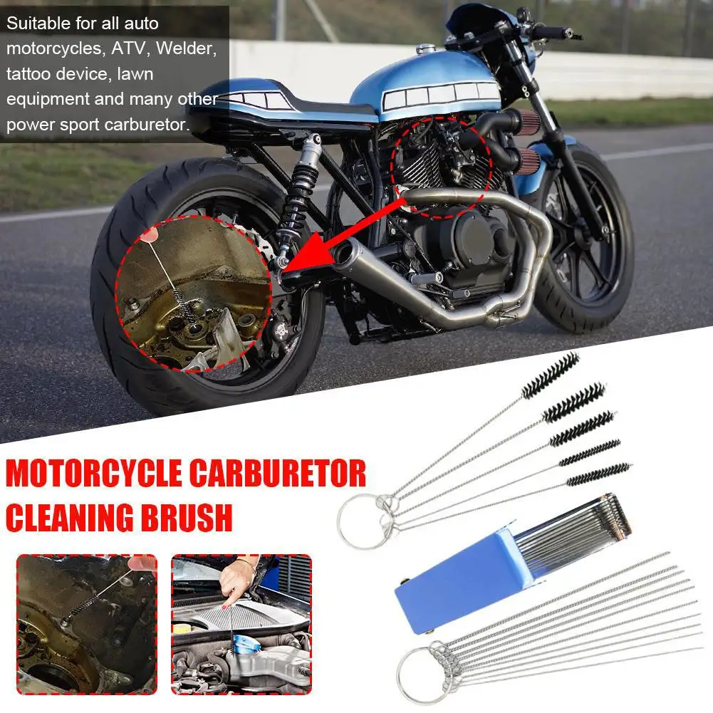 Carburetor Carbon Dirt Jet Remove Cleaning Needles Brushes Cleaner Tools For Automobile Motorcycle ATV Welder Carb Chainsaw F4M5