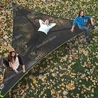 Portable Triangle Hammock 4Mx4Mx4M Multi Person Aerial Mat Convenient Outdoor Camping Sleep Hammock Portable Hanging Bed