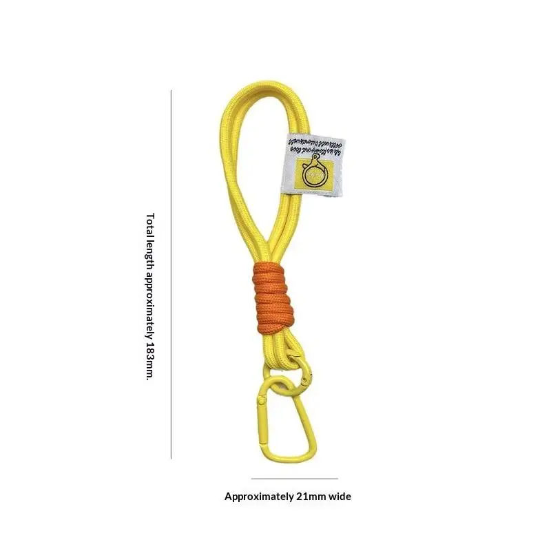 Iridescent Braid Rope Keychain Sturdy Carabiner Key Ring Cute Accessory for Handbag Pendant Teenagers Daily Use