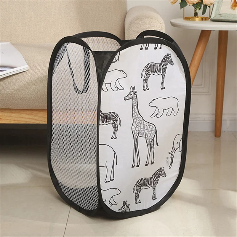 AB45 3 шт., складная корзина для белья с героями мультфильмов, сетчатая корзина для хранения игрушек для детей 30X30x48 см