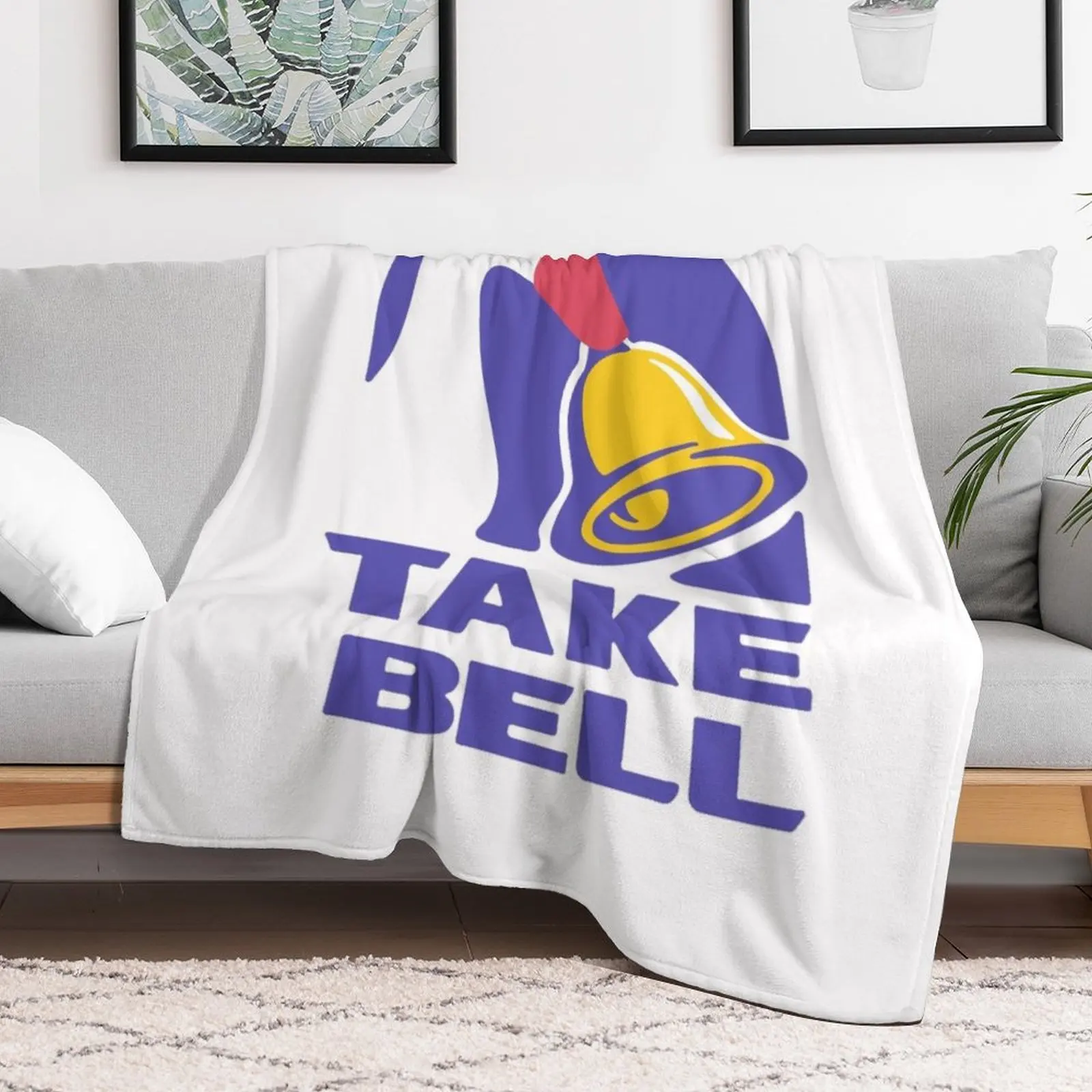 Goose TAKE BELL Taco Bell Goose Meme Illustration Throw Blanket Bed covers Thin Blankets