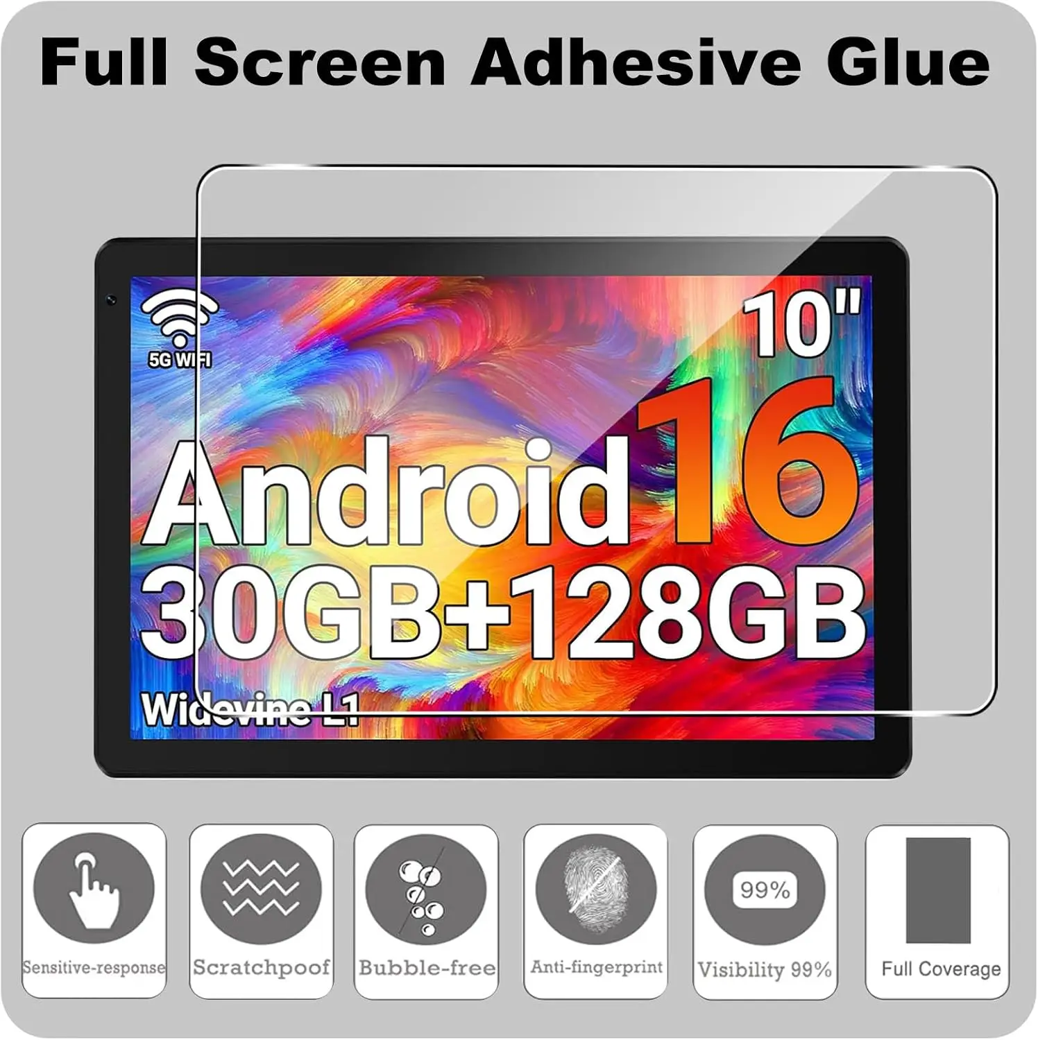 2 Pack Screen Protector for URAO X109/URAO Tablet 10.1 Inch, Ultra Clear 9H Hardness Touch Sensitive Anti-Scratch