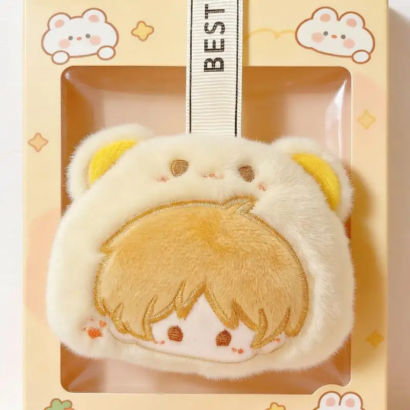 Japan Anime Natsume's Book of Friends Yellow Kitten Plush Doll Car Keychain Decoration Backpack Cute Hanging Ornament Girls Gift