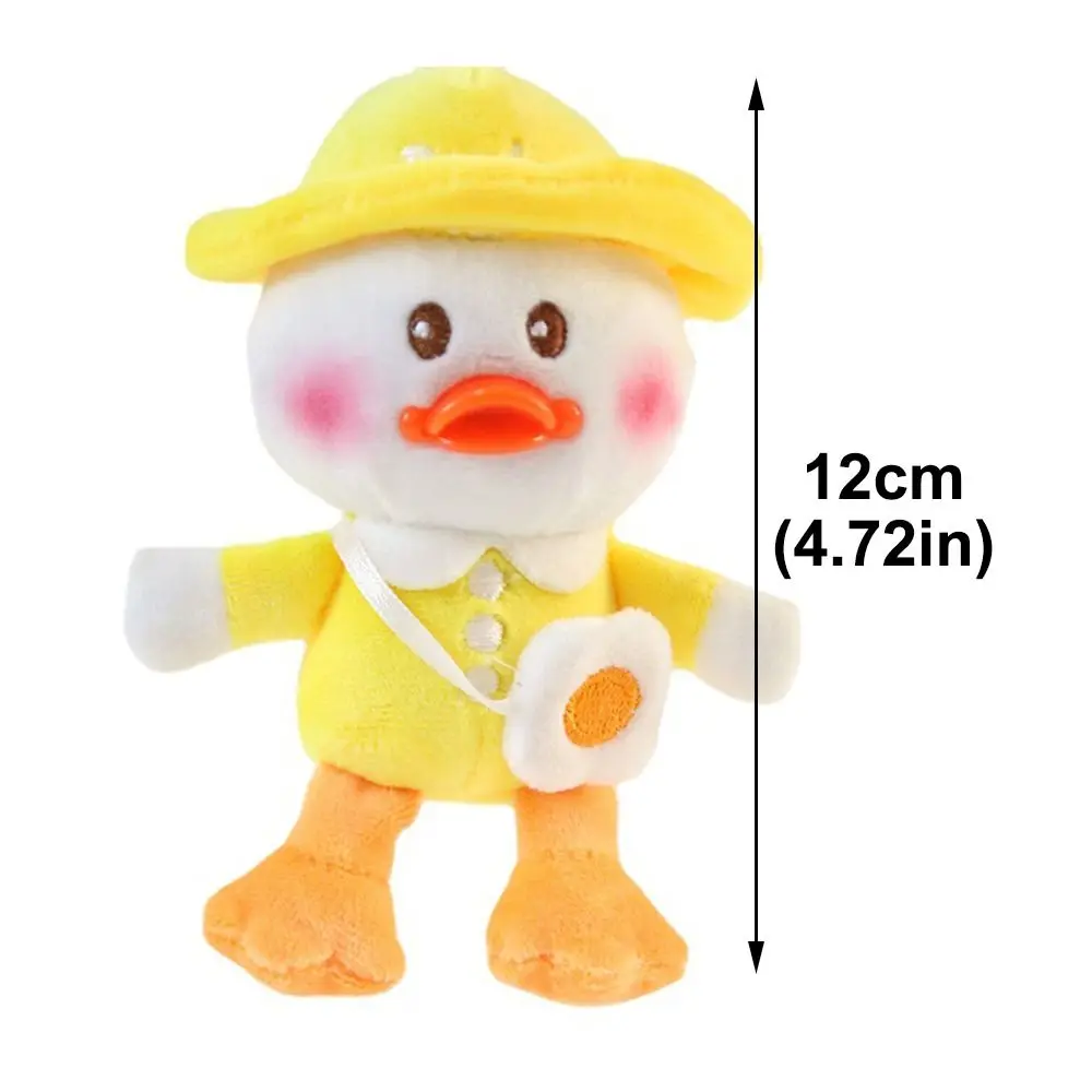 Chaveiro Pato Amarelo Kawaii, Desenhos Animados Recheados, Boneca Animal Fofa Criativa Macia, Pingente Animais Bonitos, Pato de pelúcia