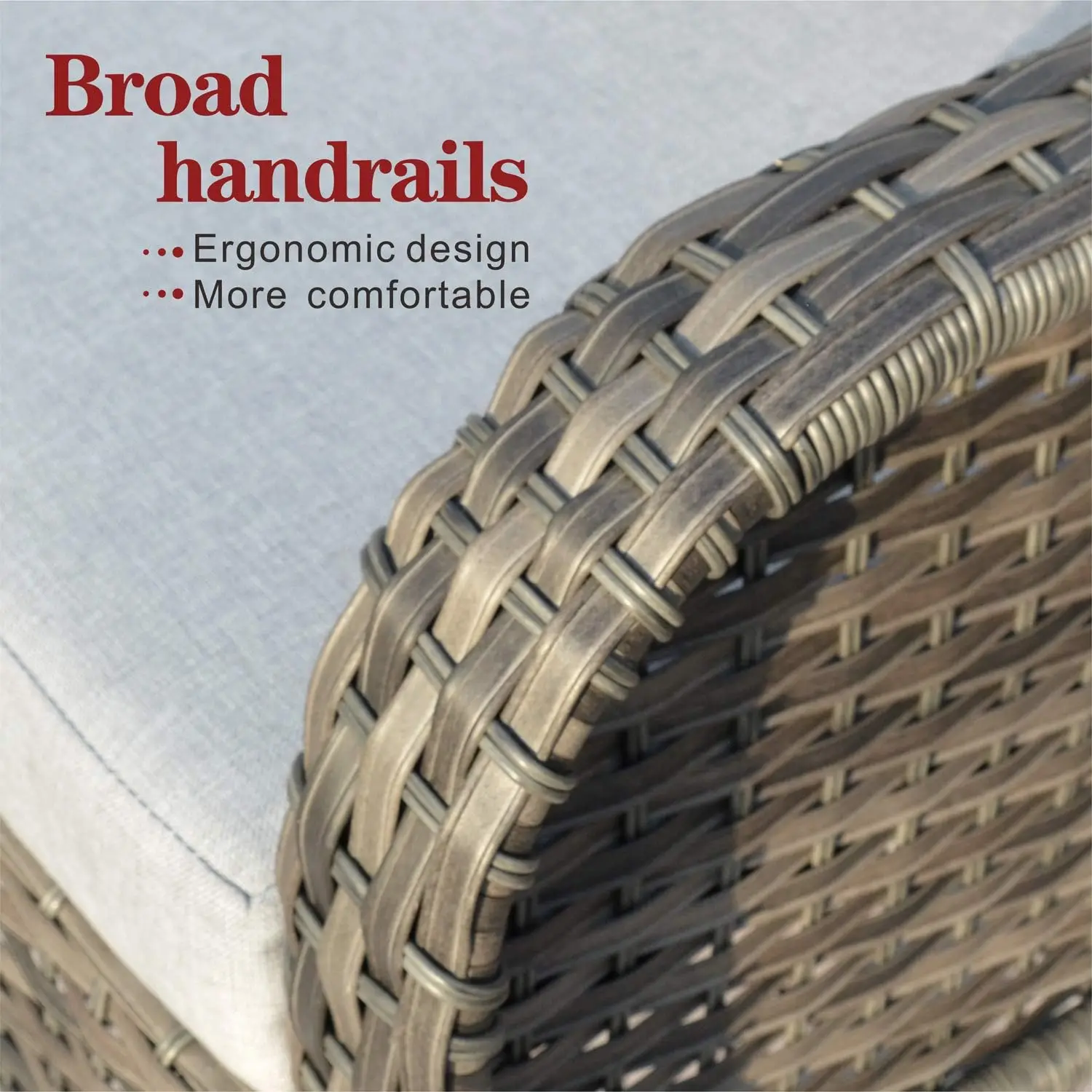 High Back Outdoor Patio Móveis Set, Sofá Set com mesa de café, All Weather Wicker, Rattan Sofá para Quintal Deck e varanda, 4 PCs