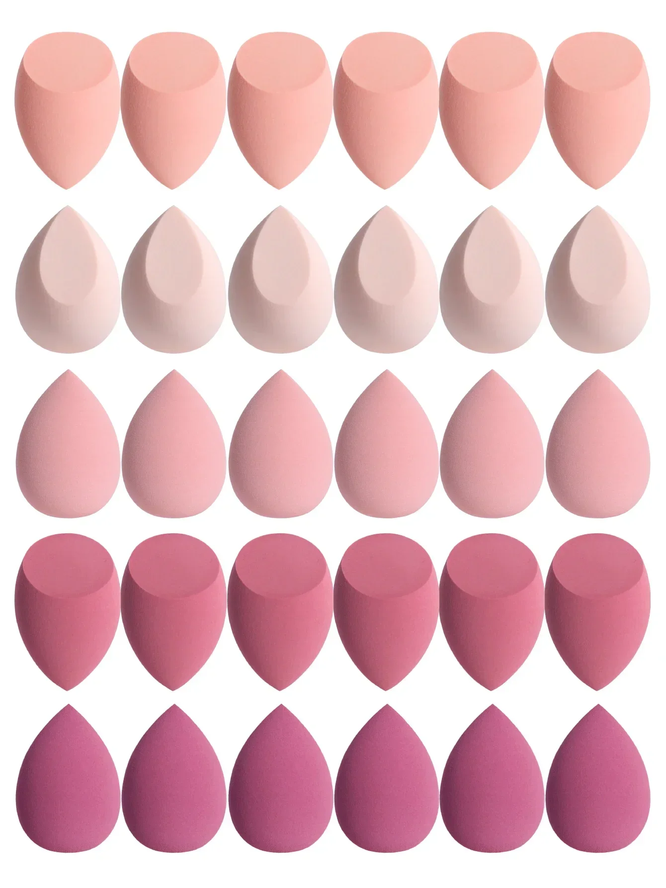 30 Beauty Eggs (make-upsponzen) Foundation Make-up Gemengde schoonheidsspons, vloeibaar, crème en poeder zonder vlek, meerkleurig C