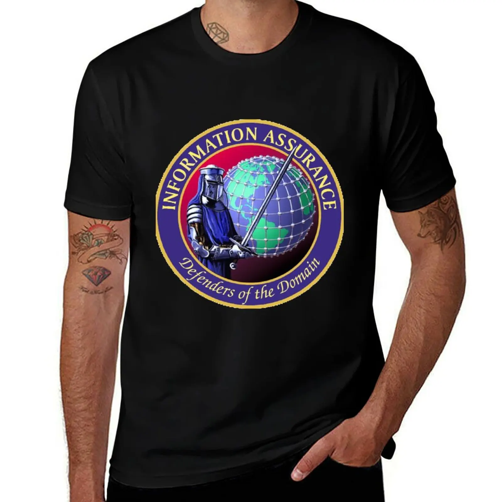 

t man shirts t cotton shirt tshirt Defenders personalised T-Shirt for anime pack NSA Assurance Information Crest