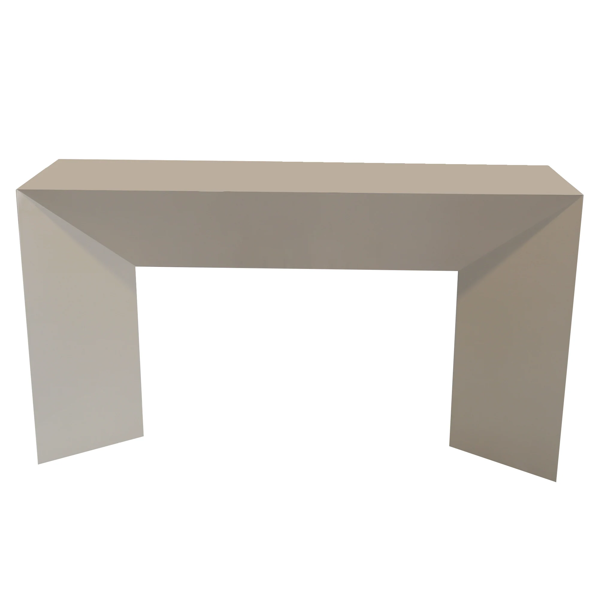 Modern Minimalista Foyer Table, End View Table